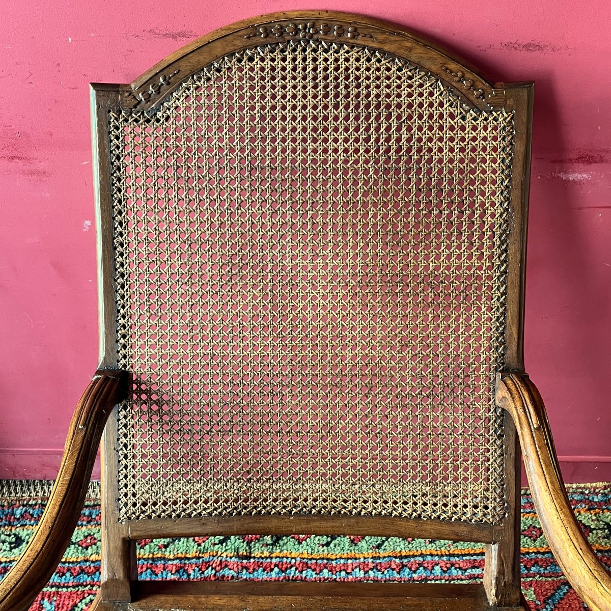 Rare Fauteuil De Bureau, Début époque Régence-photo-1