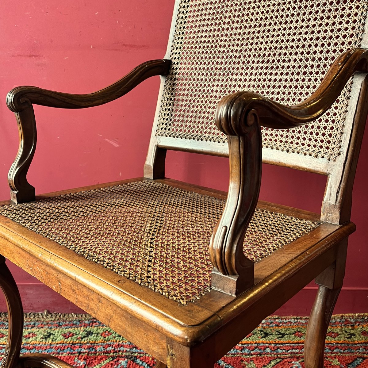 Rare Fauteuil De Bureau, Début époque Régence-photo-3