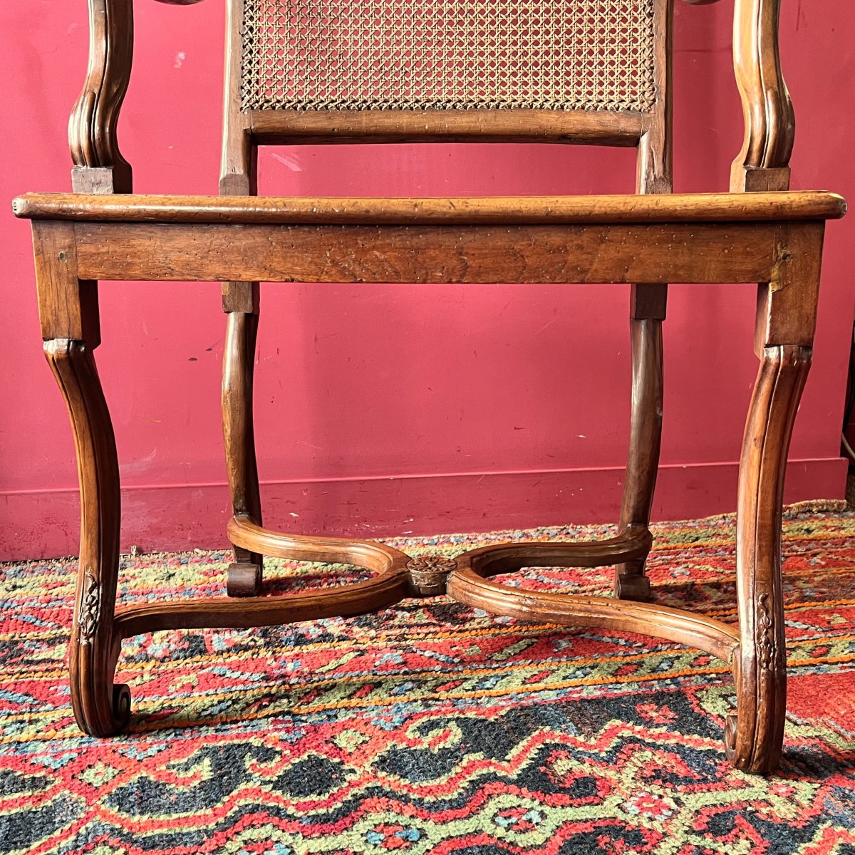 Rare Fauteuil De Bureau, Début époque Régence-photo-4