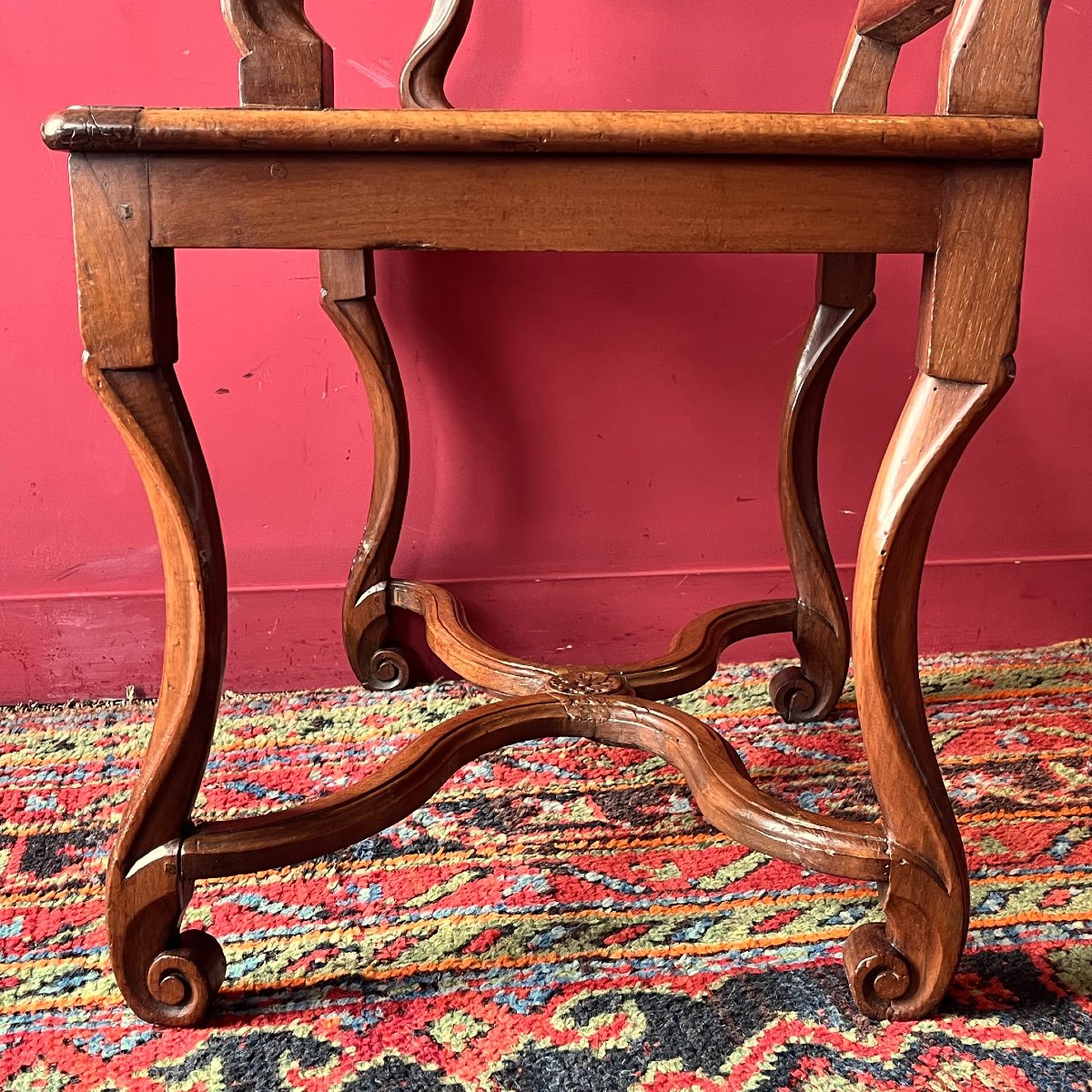 Rare Fauteuil De Bureau, Début époque Régence-photo-7