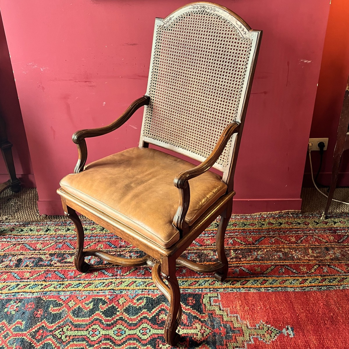 Rare Fauteuil De Bureau, Début époque Régence-photo-8