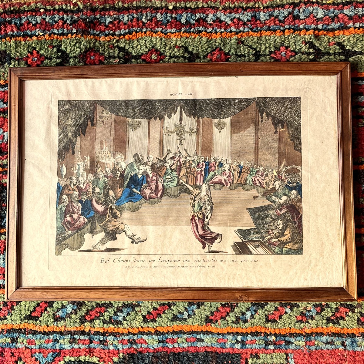 Rare Vue d'Optique, Le Bal Chinois, XVIIIème Siècle