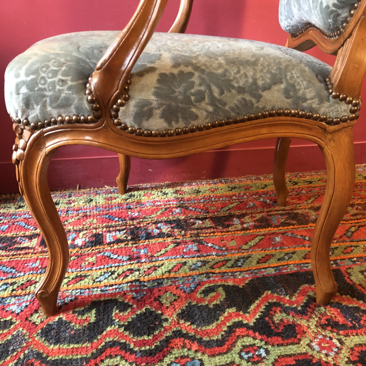 Fauteuil à La Reine, époque Louis XV-photo-5