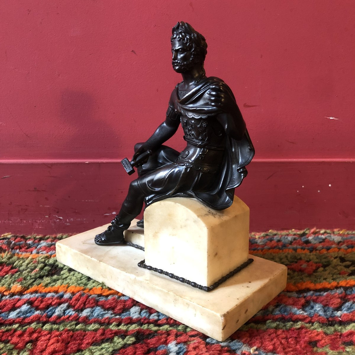 Empereur romain, bronze, XIXème siècle-photo-2