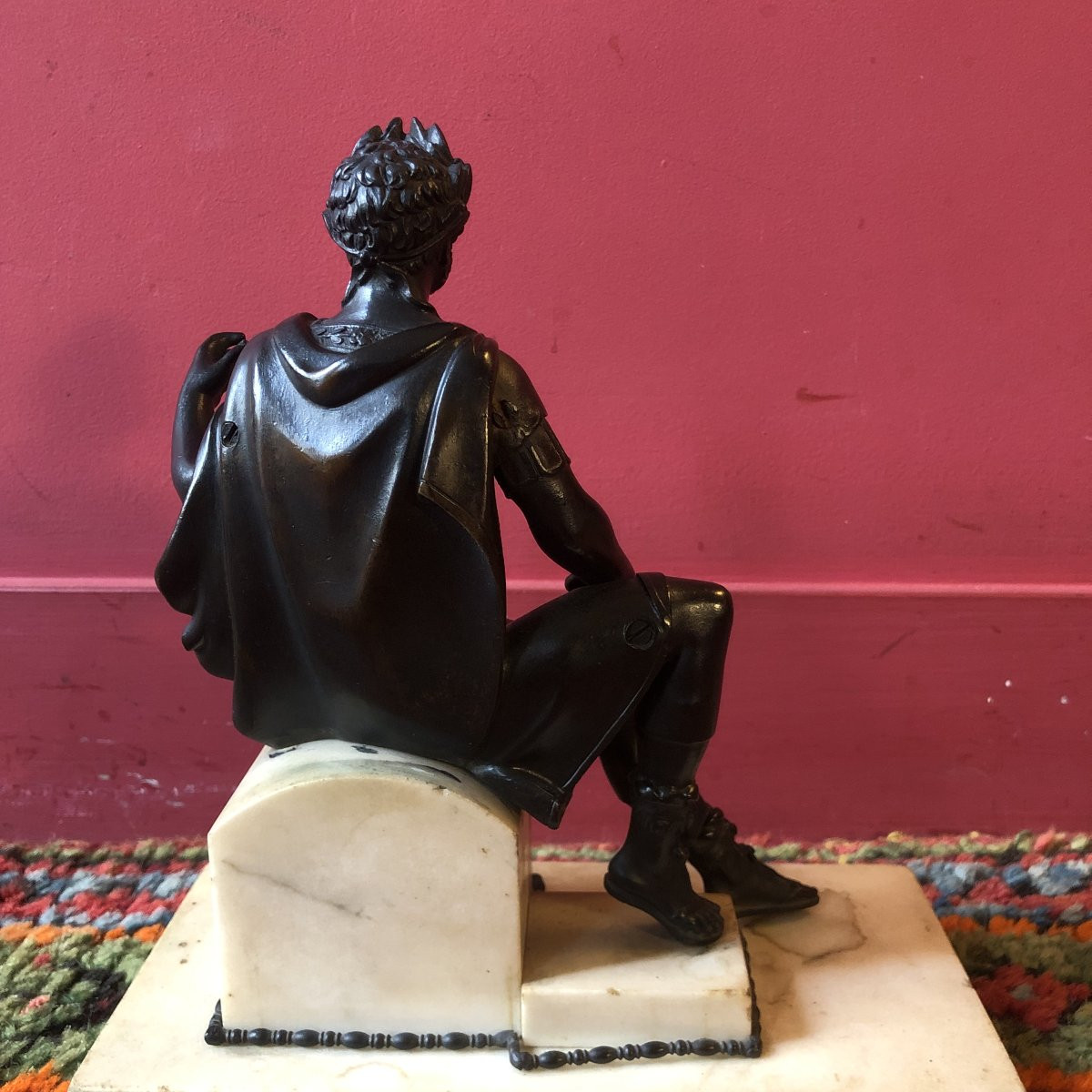 Empereur romain, bronze, XIXème siècle-photo-4