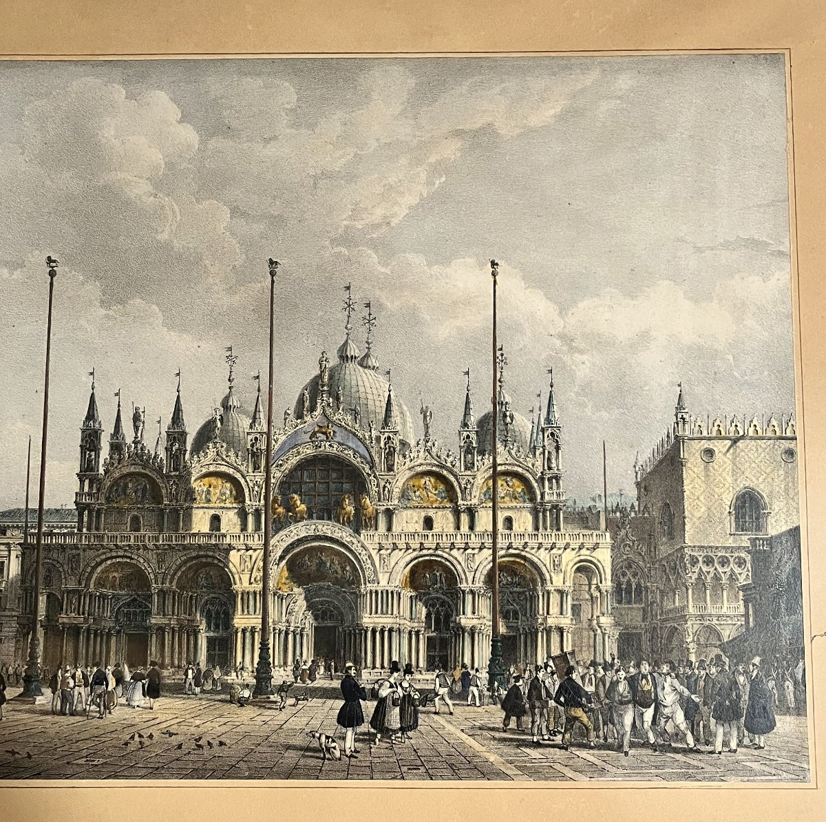Venise, paire de gravures milieu XIXème siècle-photo-1