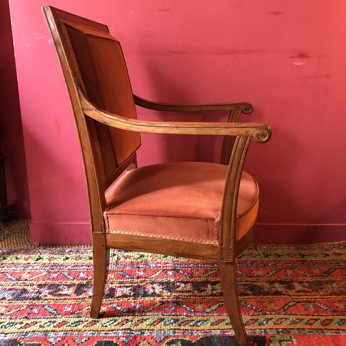 G. Jacob, Rare Paire de Fauteuils en Acajou, époque Directoire-photo-1