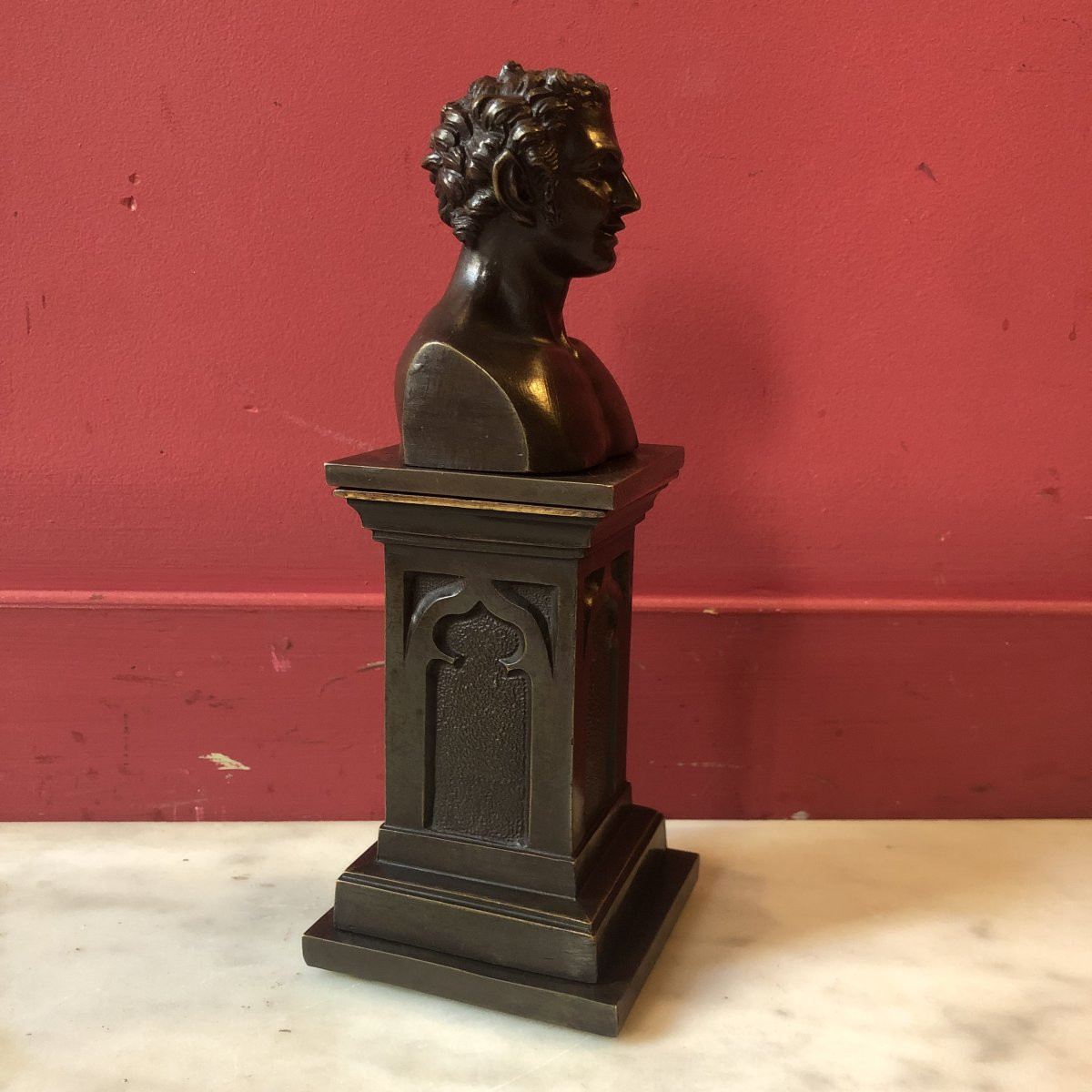 Buste de faune, milieu XIXème siècle-photo-1