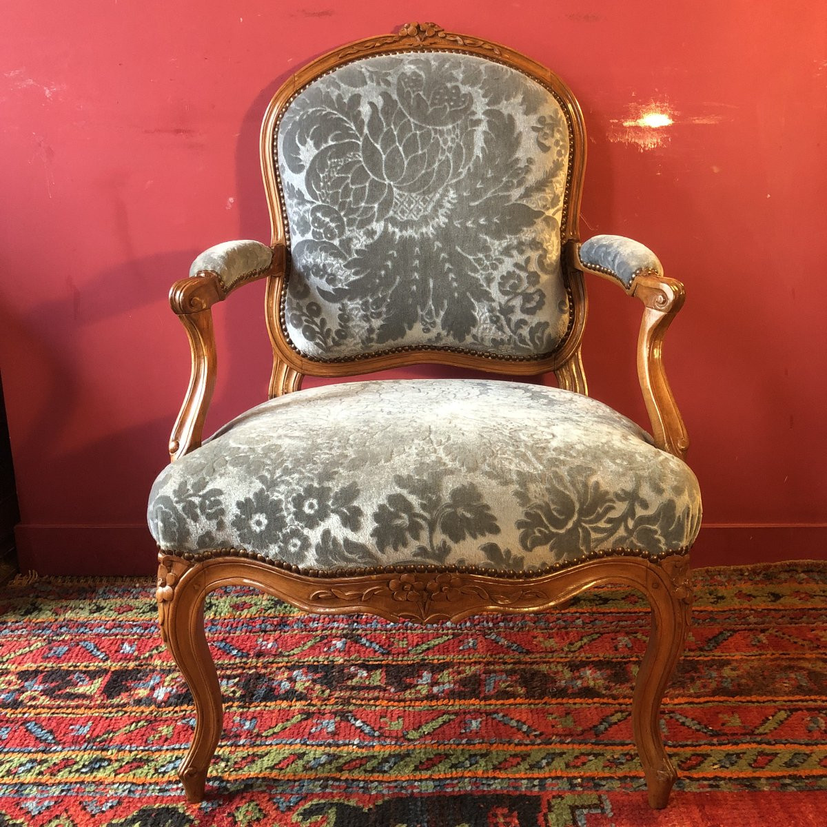 Estampillé Malbet, fauteuil à la reine, époque Louis XV-photo-2