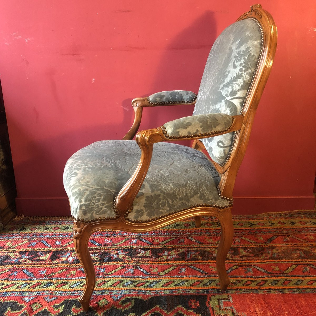 Estampillé Malbet, fauteuil à la reine, époque Louis XV-photo-3