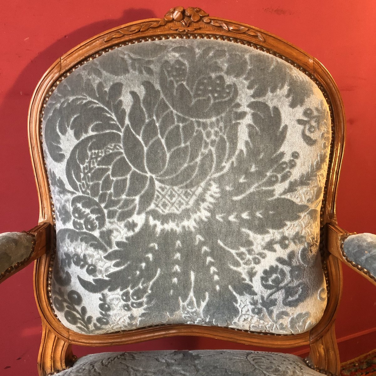 Estampillé Malbet, fauteuil à la reine, époque Louis XV-photo-1