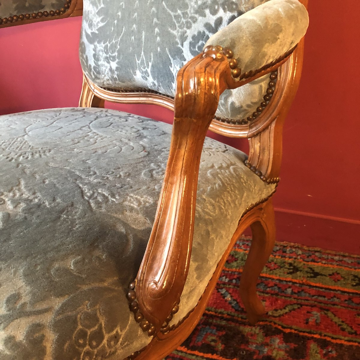 Estampillé Malbet, fauteuil à la reine, époque Louis XV-photo-2