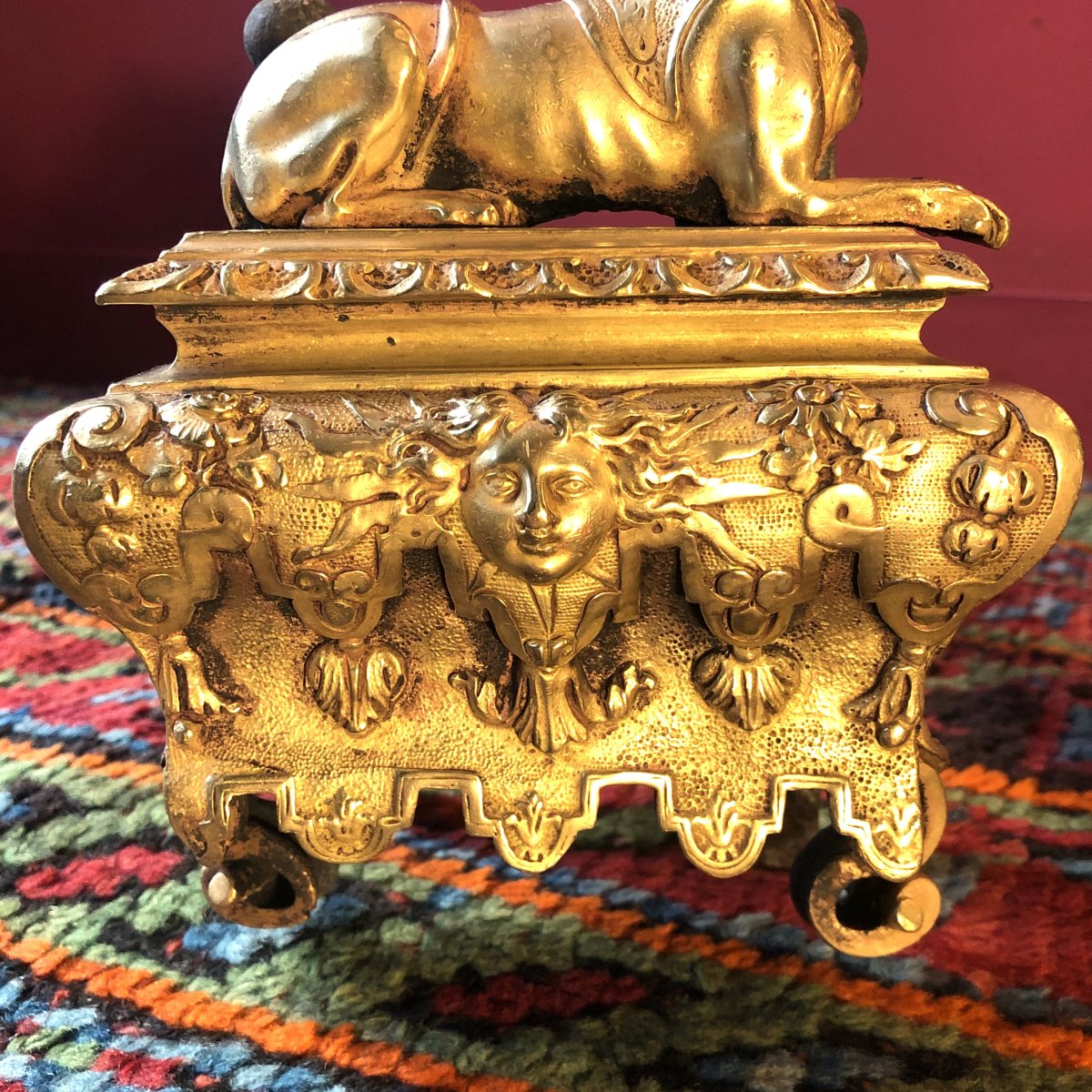 Pair Of Andirons With Sphinxes, Regency Period-photo-2