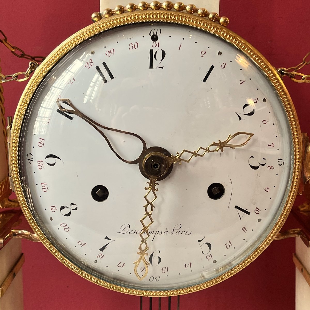 Monumental Mantel Clock With Obelisks, Louis XVI Period-photo-5
