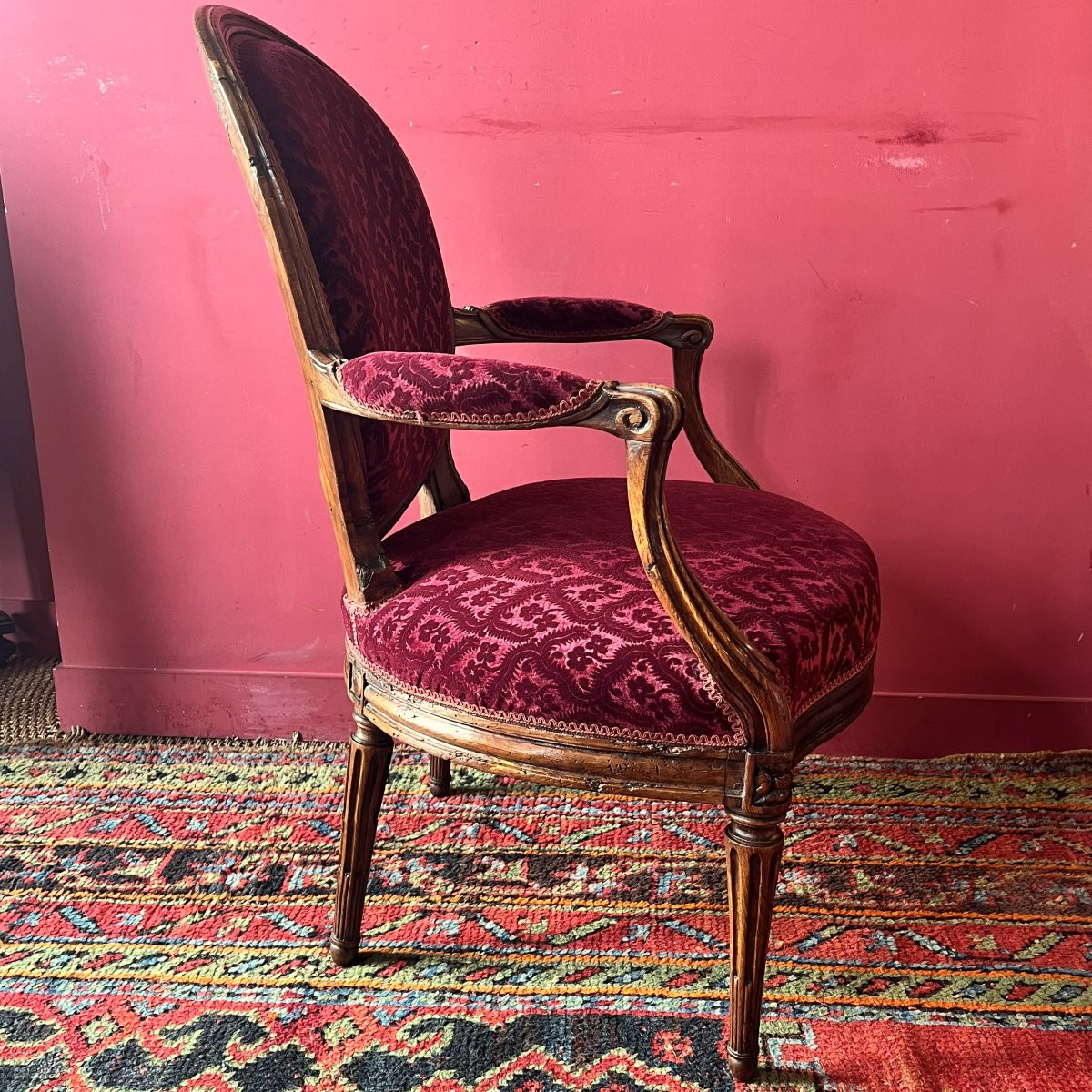 G. Jacob, fauteuil début époque Louis XVI-photo-4