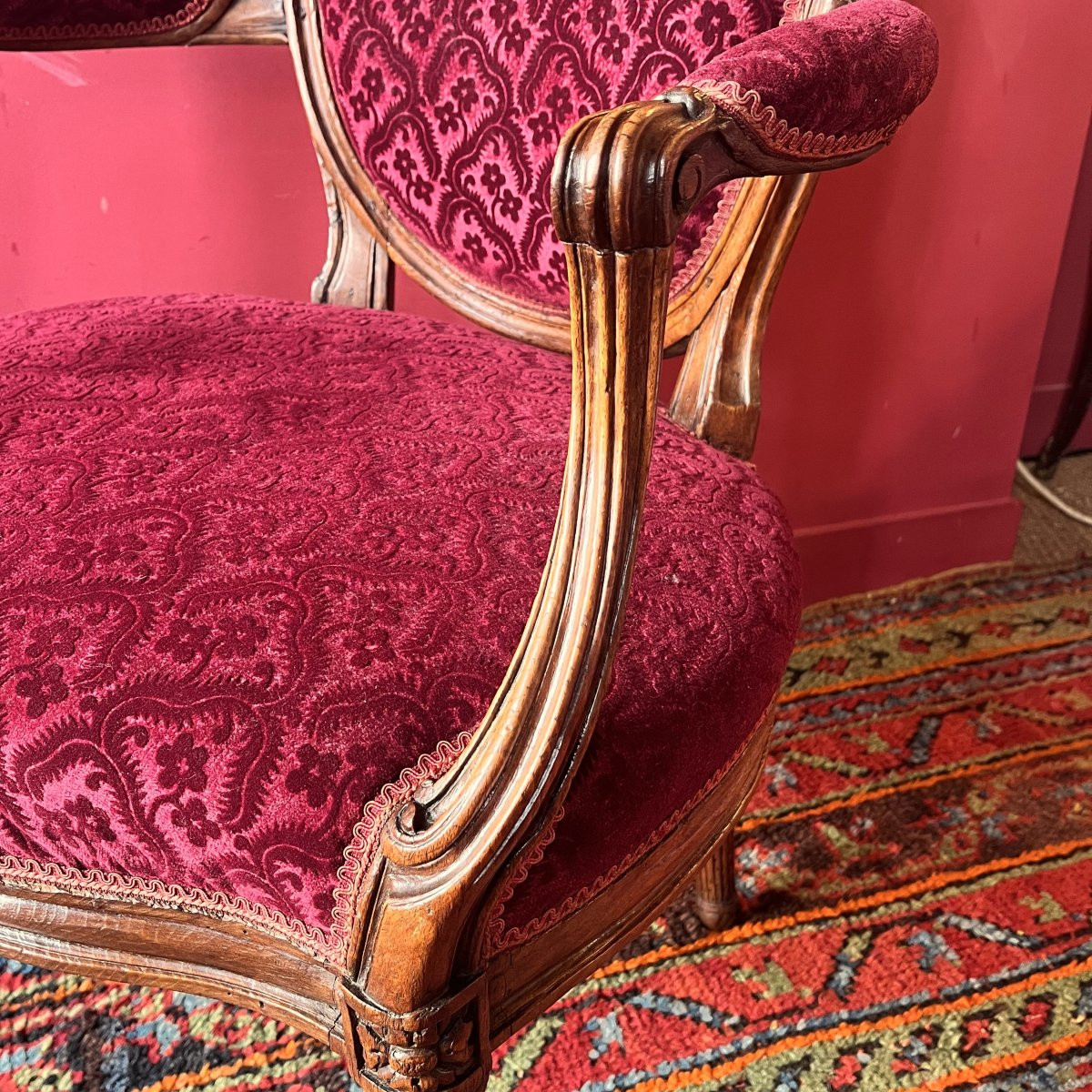 G. Jacob, fauteuil début époque Louis XVI-photo-2