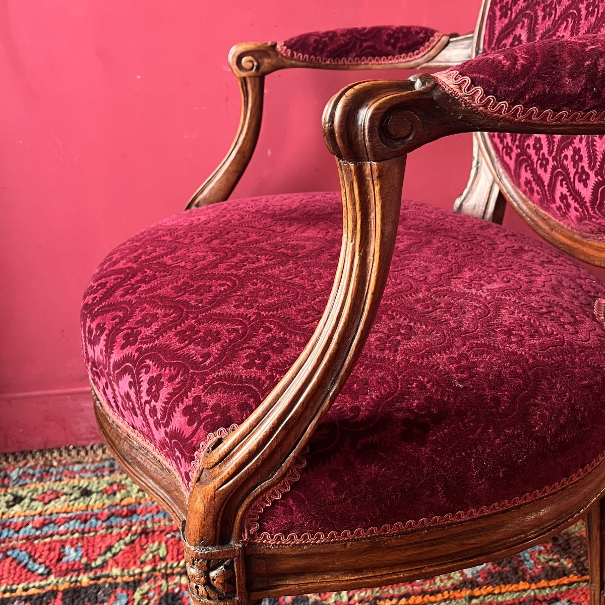 G. Jacob, fauteuil début époque Louis XVI-photo-3