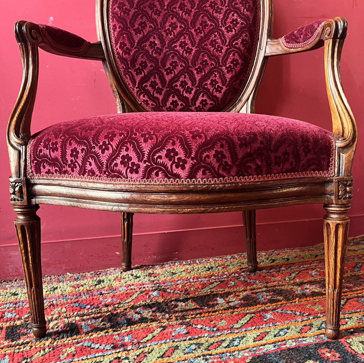 G. Jacob, fauteuil début époque Louis XVI-photo-4