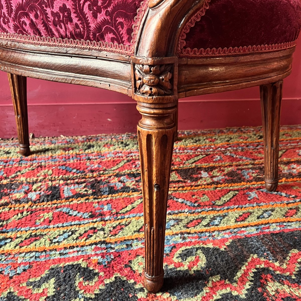 G. Jacob, fauteuil début époque Louis XVI-photo-5