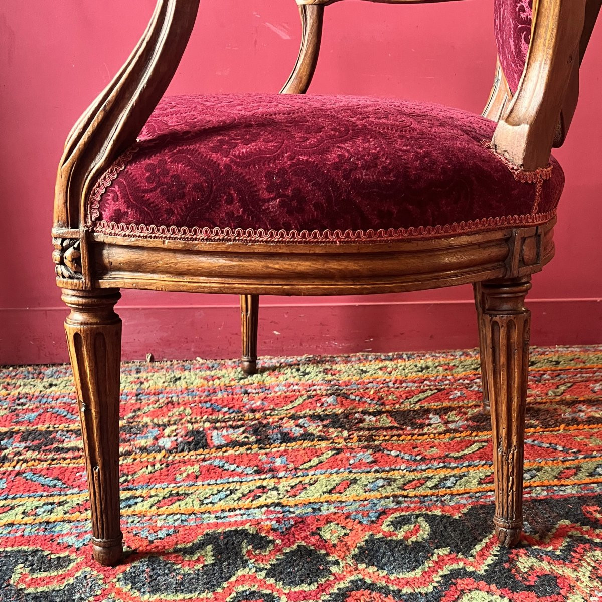 G. Jacob, fauteuil début époque Louis XVI-photo-6