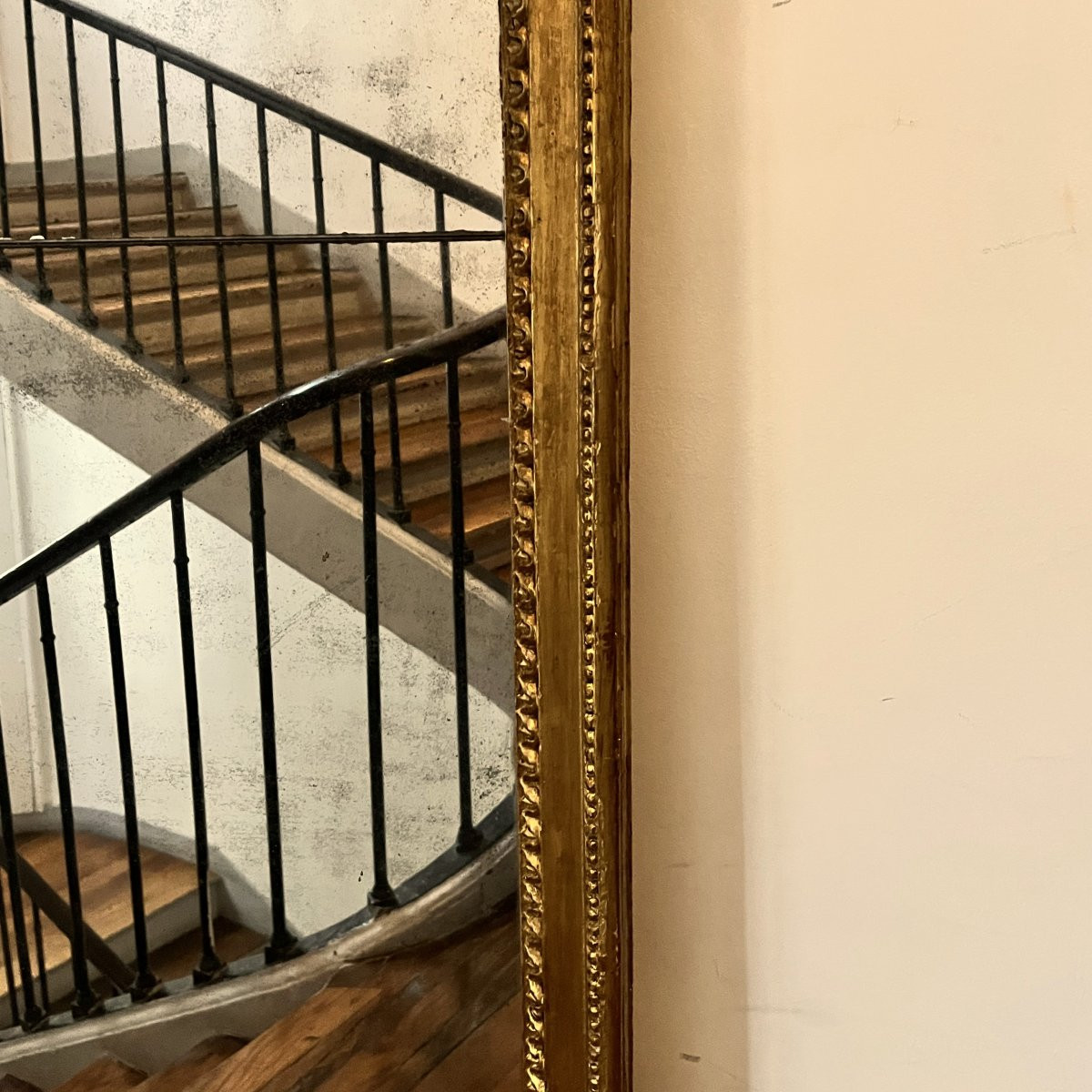 Important miroir d'entre-deux, époque Louis XVI-photo-4