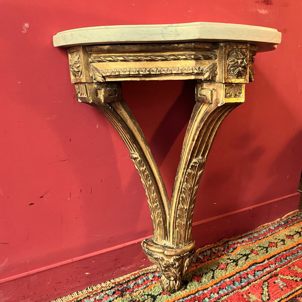 Rare Small Hanging Console, Louis XVI Period-photo-3
