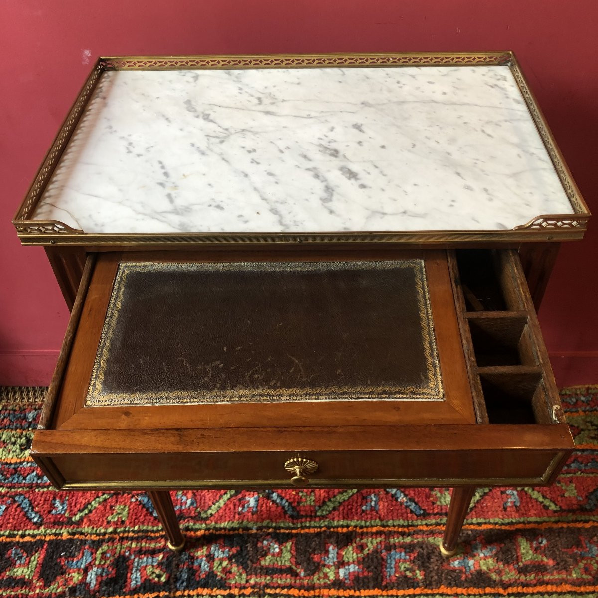 Louis XVI Period Stamped  Coffee Table-photo-5
