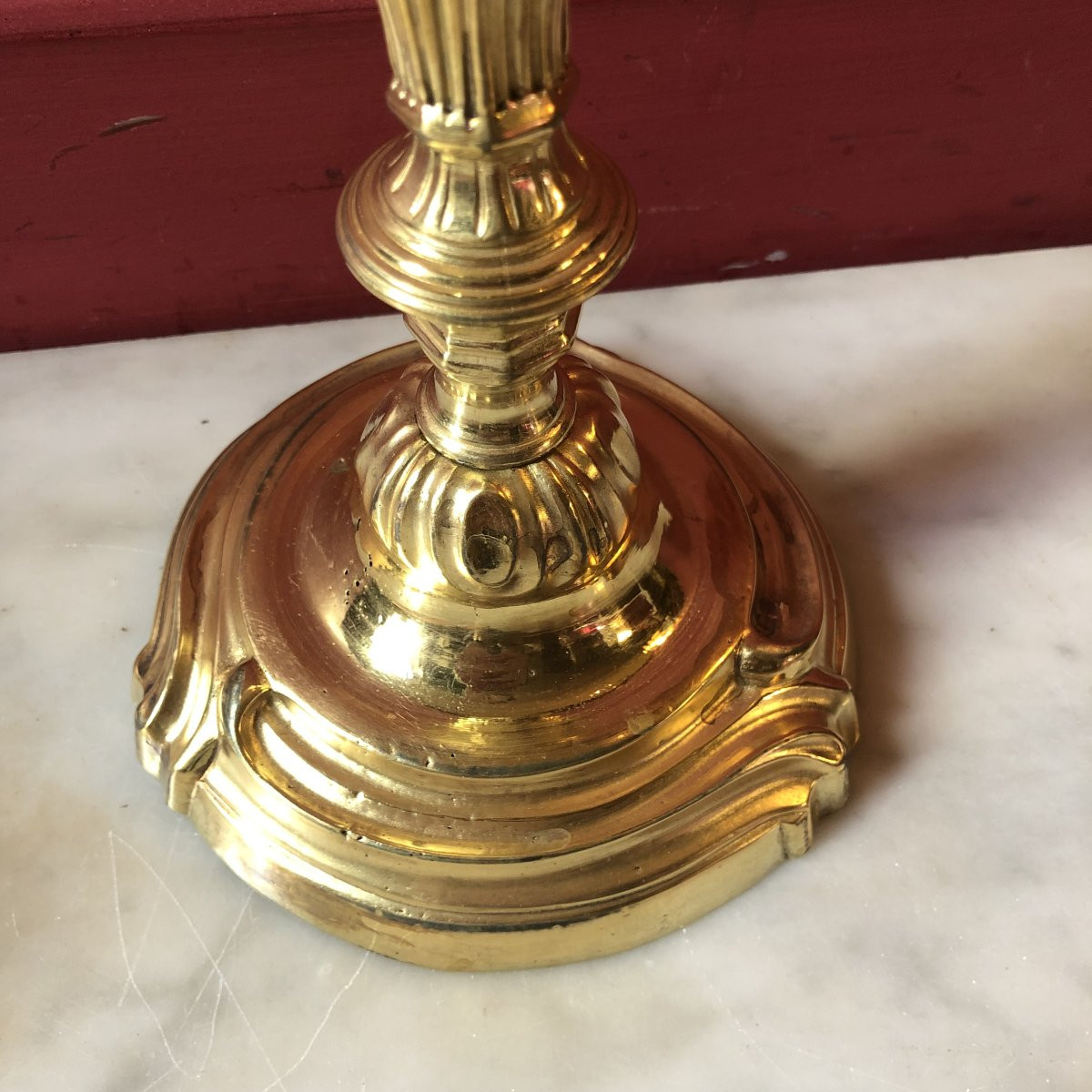 Pair Of Candlesticks, Louis XV Period-photo-2