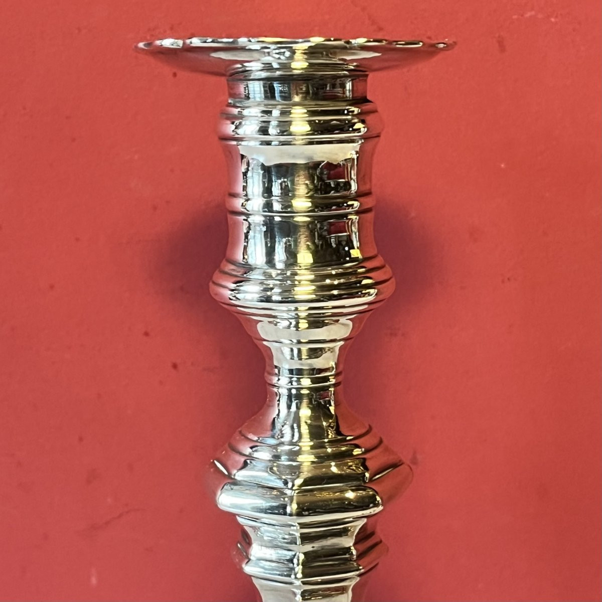 Paire de bougeoirs, époque Louis XV-photo-4