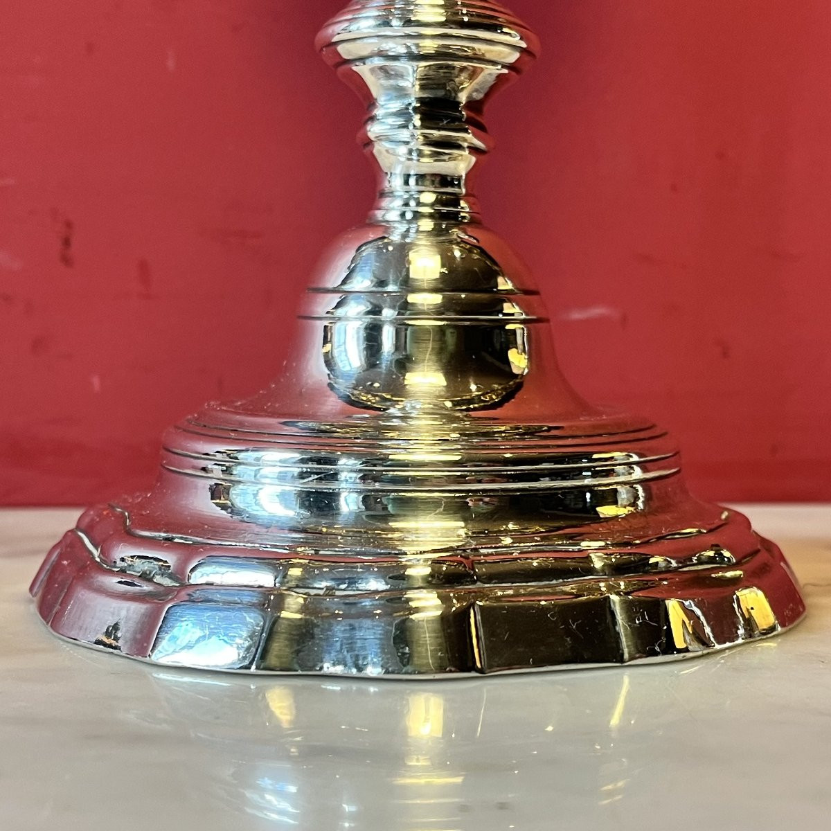 Paire de bougeoirs, époque Louis XV-photo-3