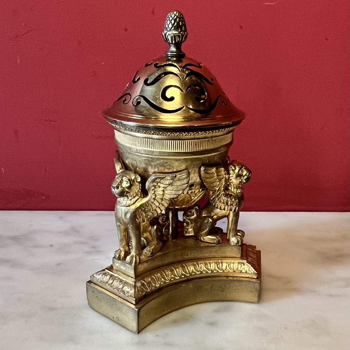 Lion Incense Burner, Circa 1830-photo-2