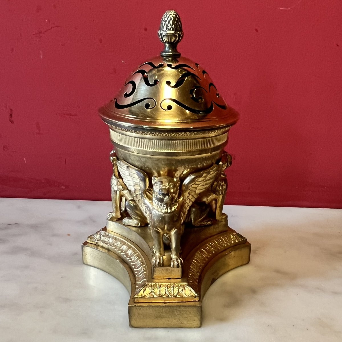 Lion Incense Burner, Circa 1830-photo-3