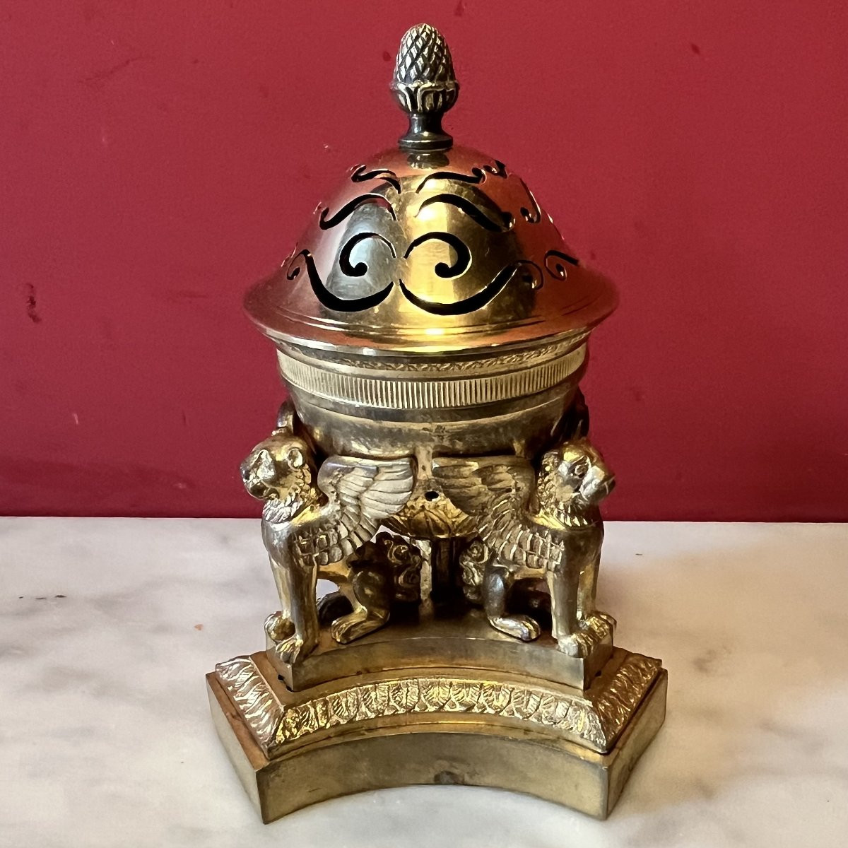 Lion Incense Burner, Circa 1830-photo-4