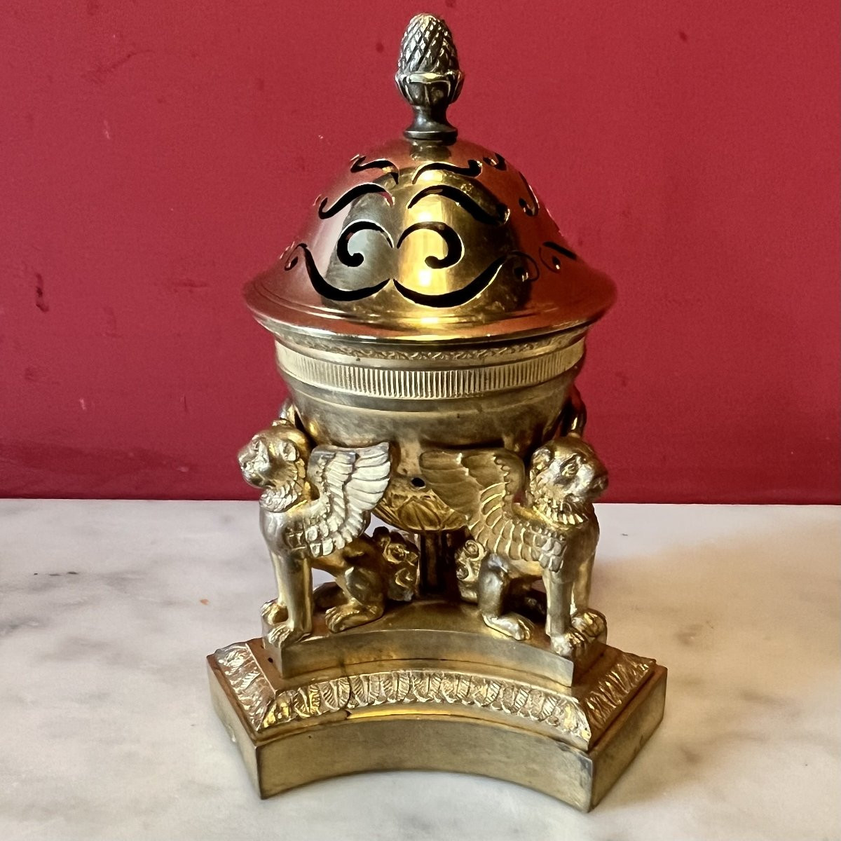 Lion Incense Burner, Circa 1830-photo-1