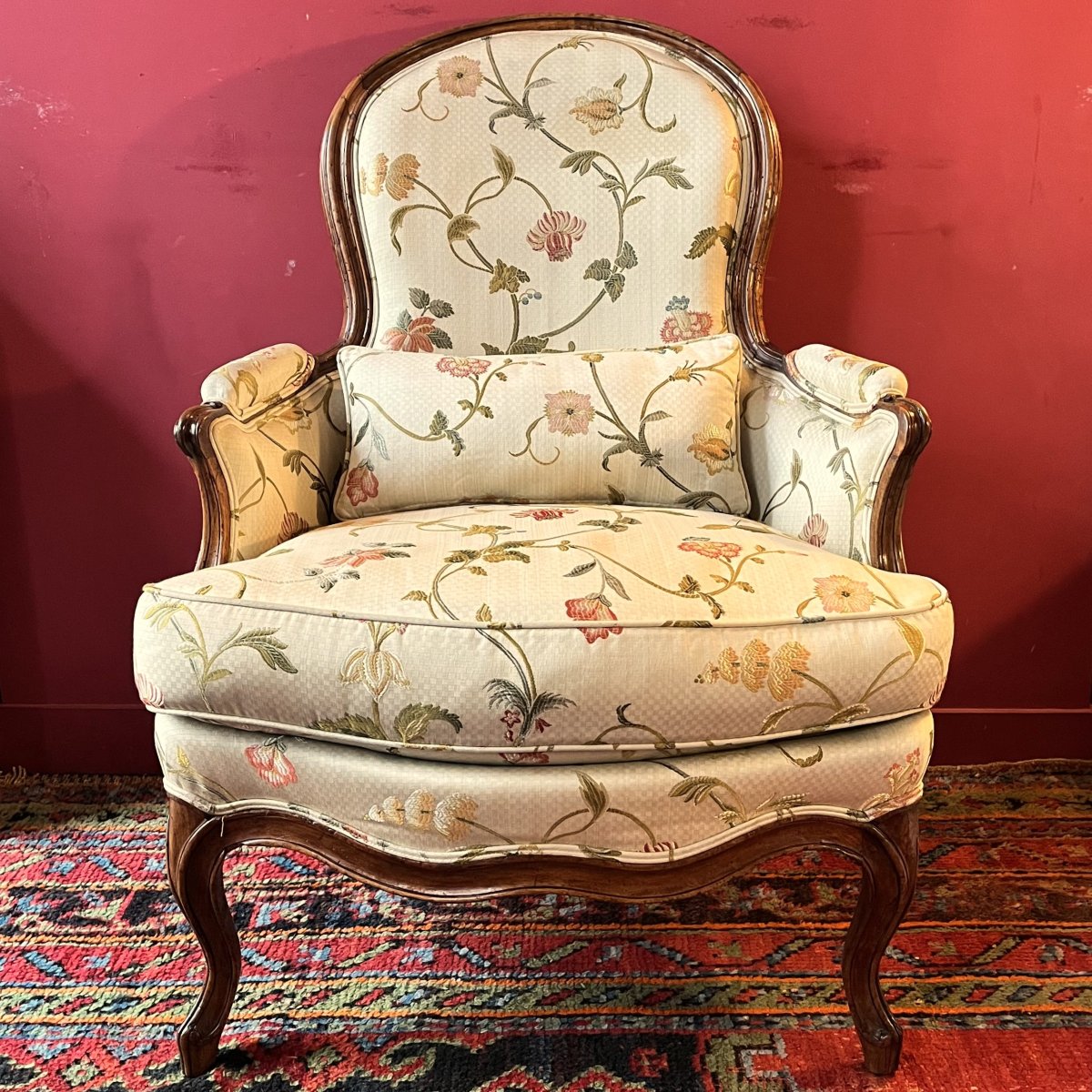 Stamped Delanois, Louis XV Period Bergère-photo-2