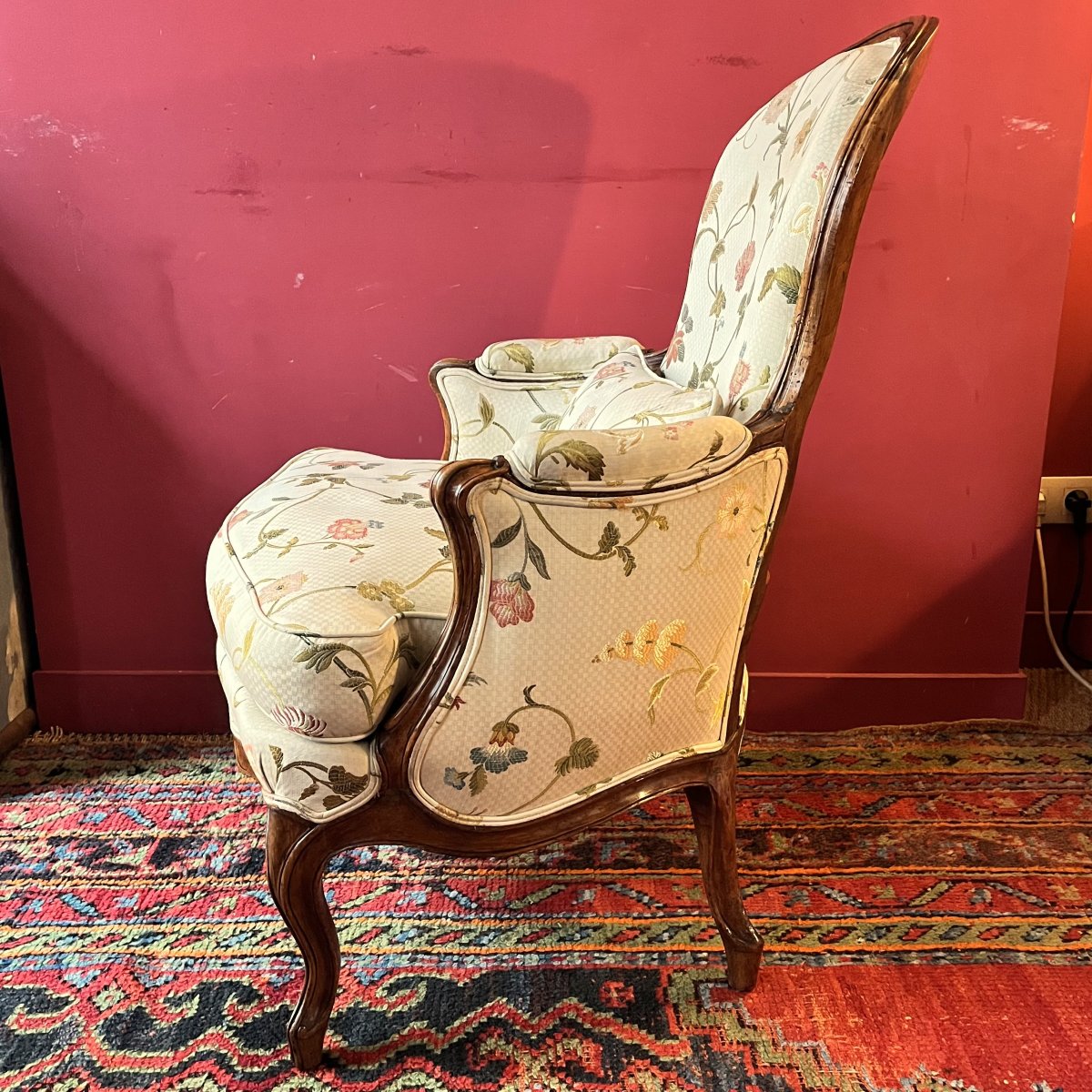 Stamped Delanois, Louis XV Period Bergère-photo-3