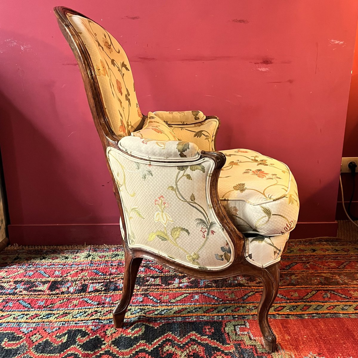 Stamped Delanois, Louis XV Period Bergère-photo-4