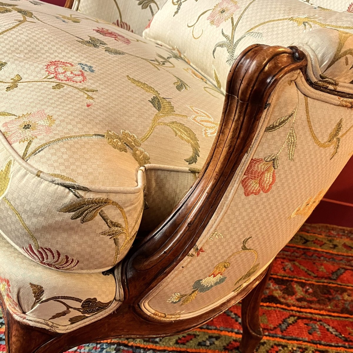 Stamped Delanois, Louis XV Period Bergère-photo-2