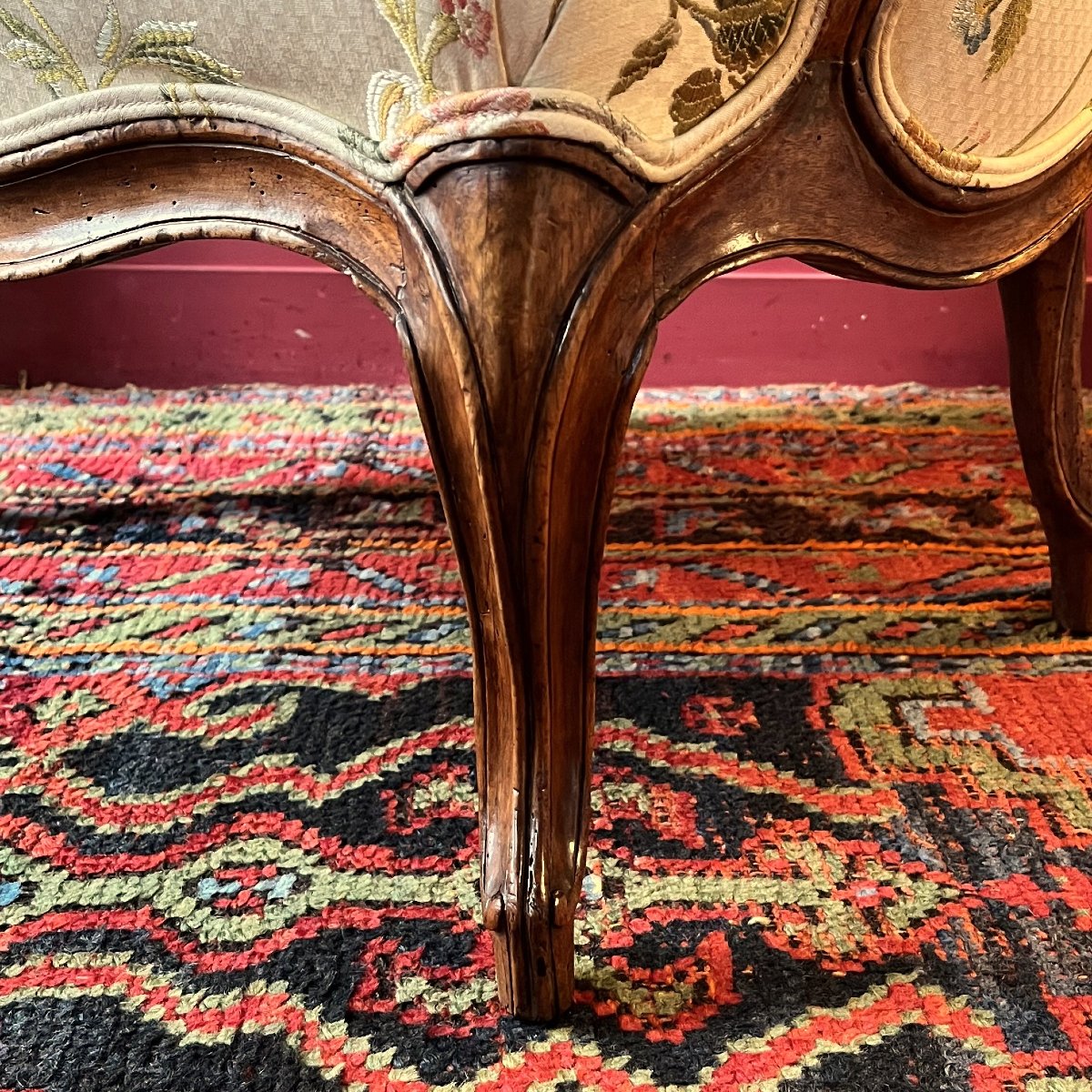 Stamped Delanois, Louis XV Period Bergère-photo-4