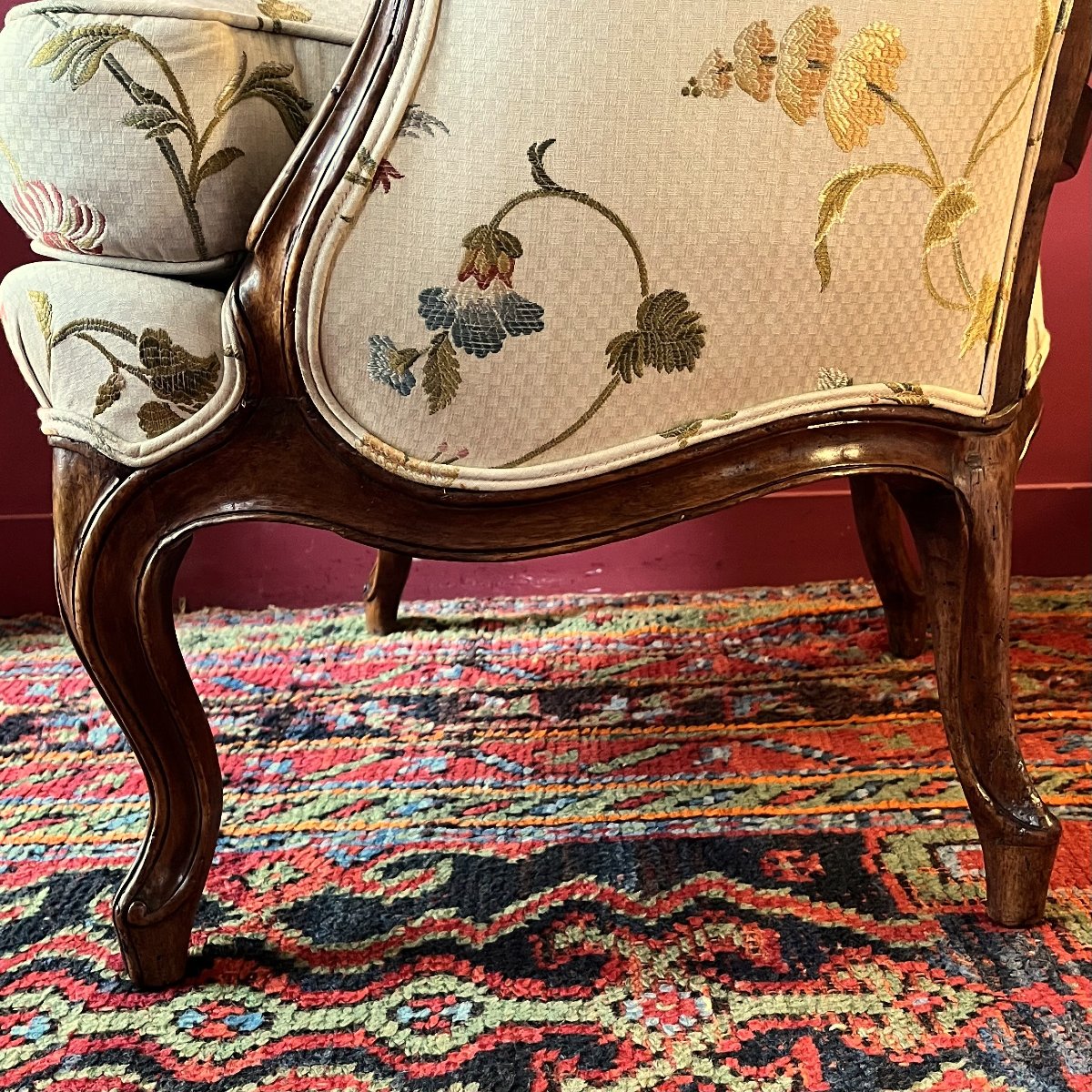 Stamped Delanois, Louis XV Period Bergère-photo-5