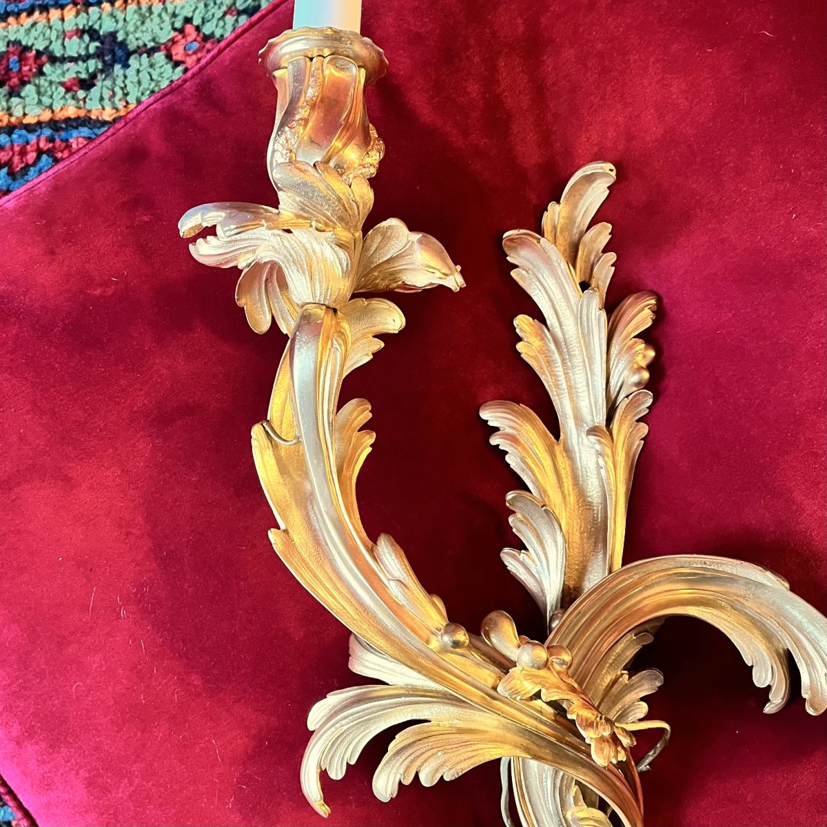 Pair Of Large Louis XV Wall Lights-photo-3