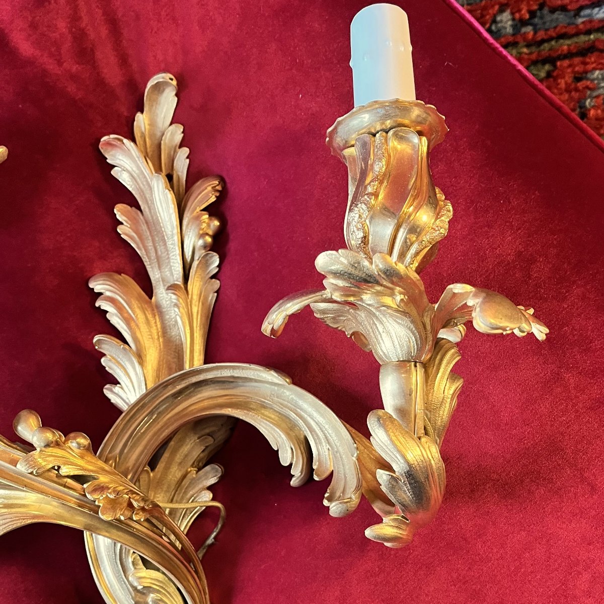 Pair Of Large Louis XV Wall Lights-photo-4