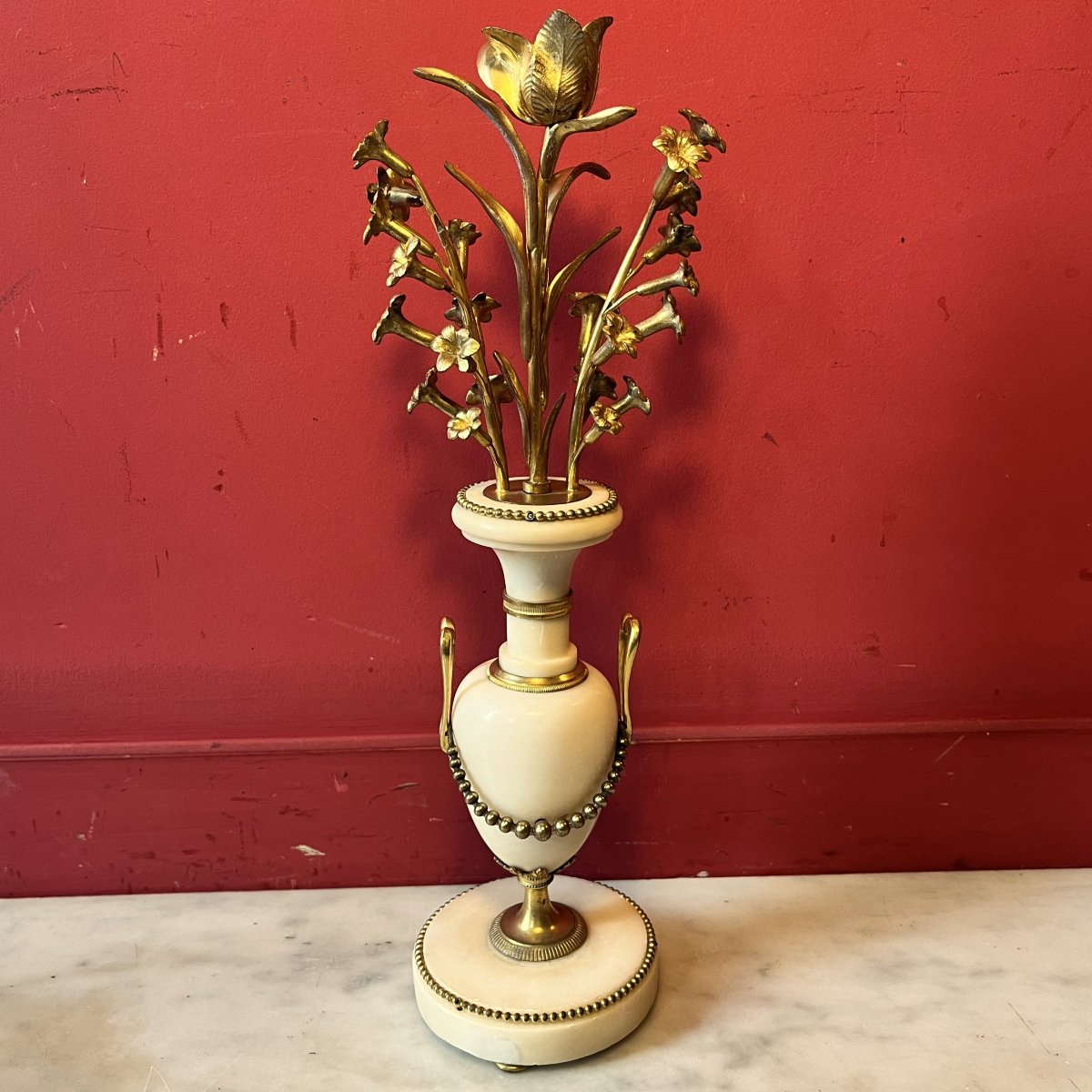 Pair Of Candlesticks With Hyacinths, Circa 1820-photo-4