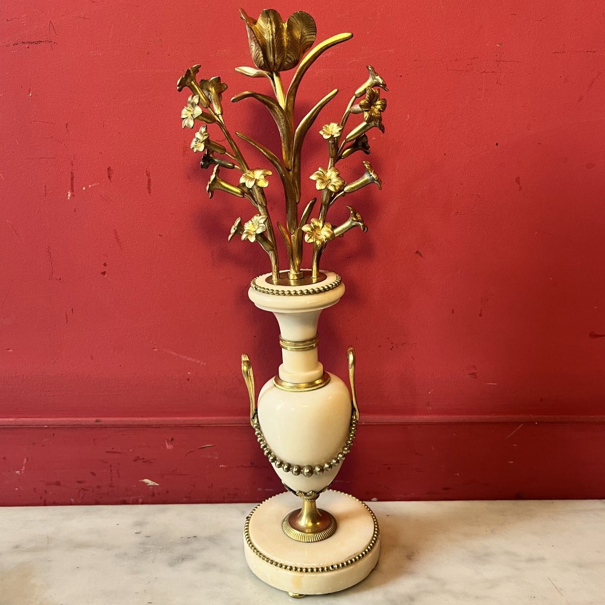 Pair Of Candlesticks With Hyacinths, Circa 1820-photo-2