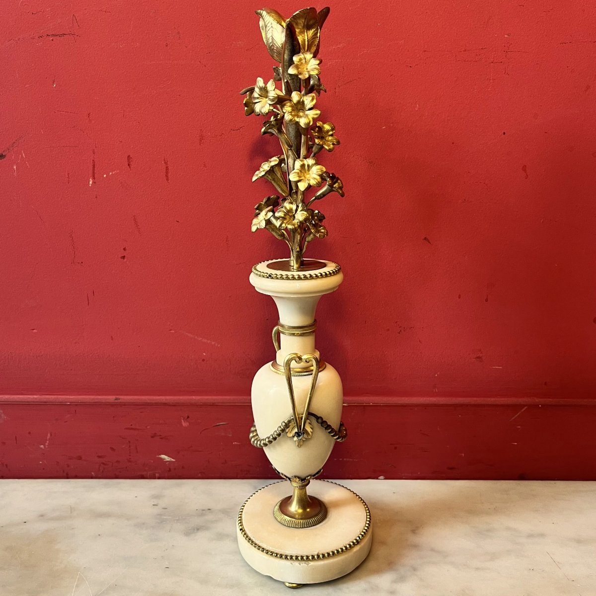 Pair Of Candlesticks With Hyacinths, Circa 1820-photo-3