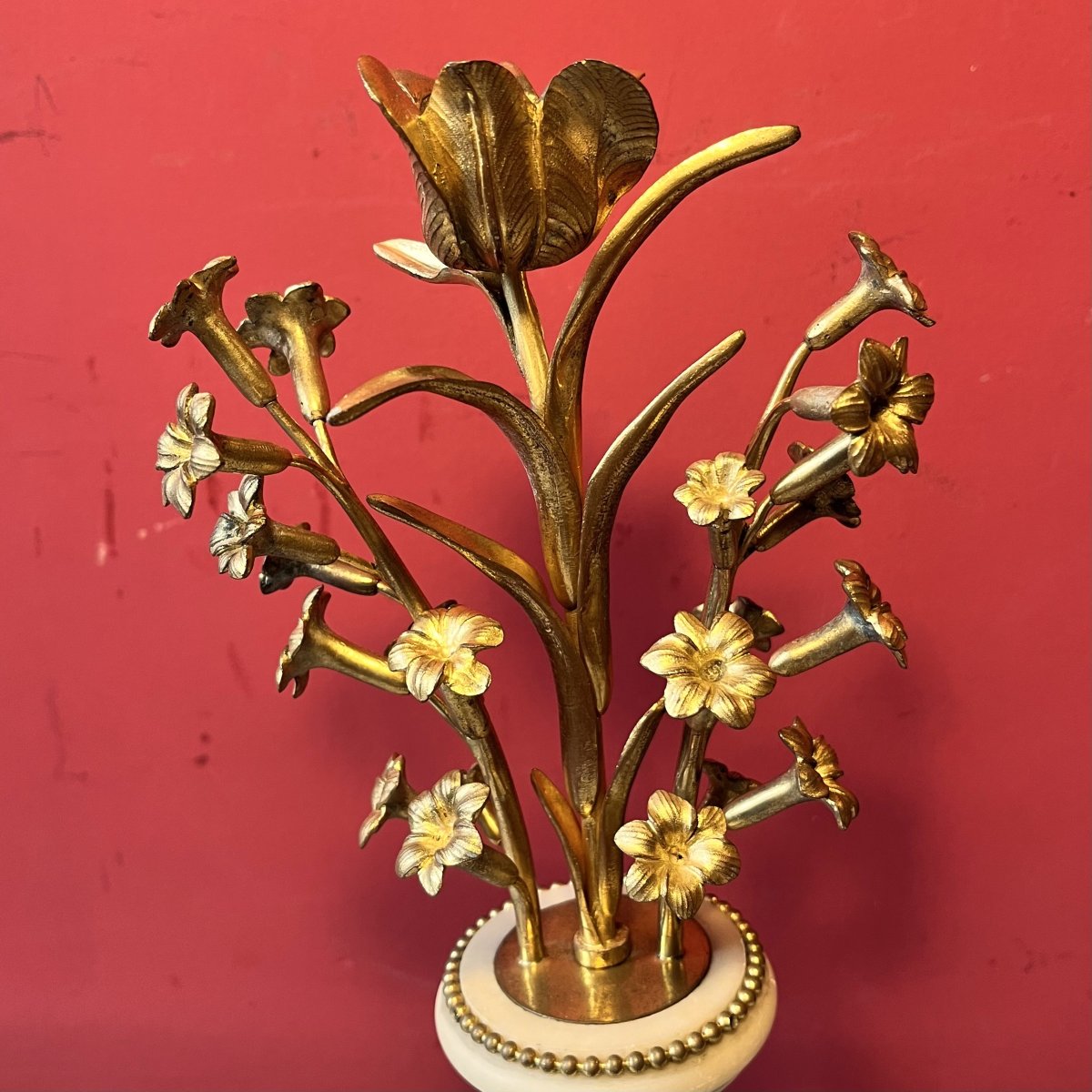 Pair Of Candlesticks With Hyacinths, Circa 1820-photo-3