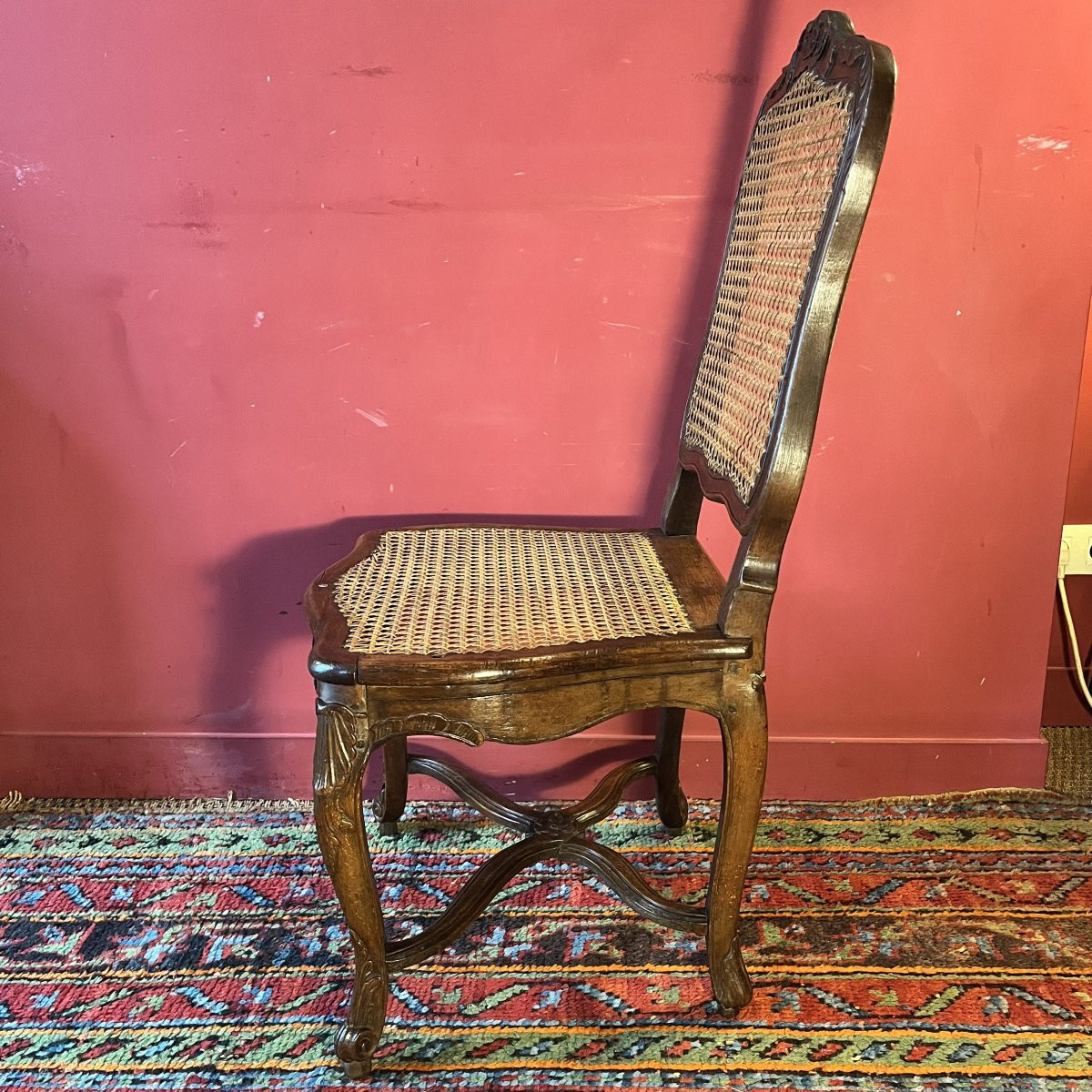 Chaise cannée, début époque Louis XV-photo-3