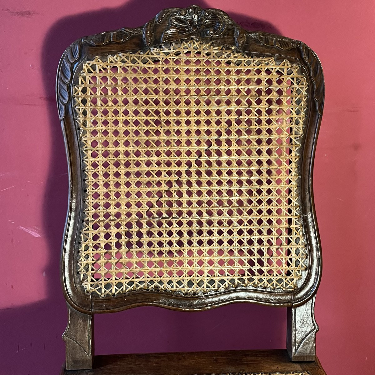 Chaise cannée, début époque Louis XV-photo-1