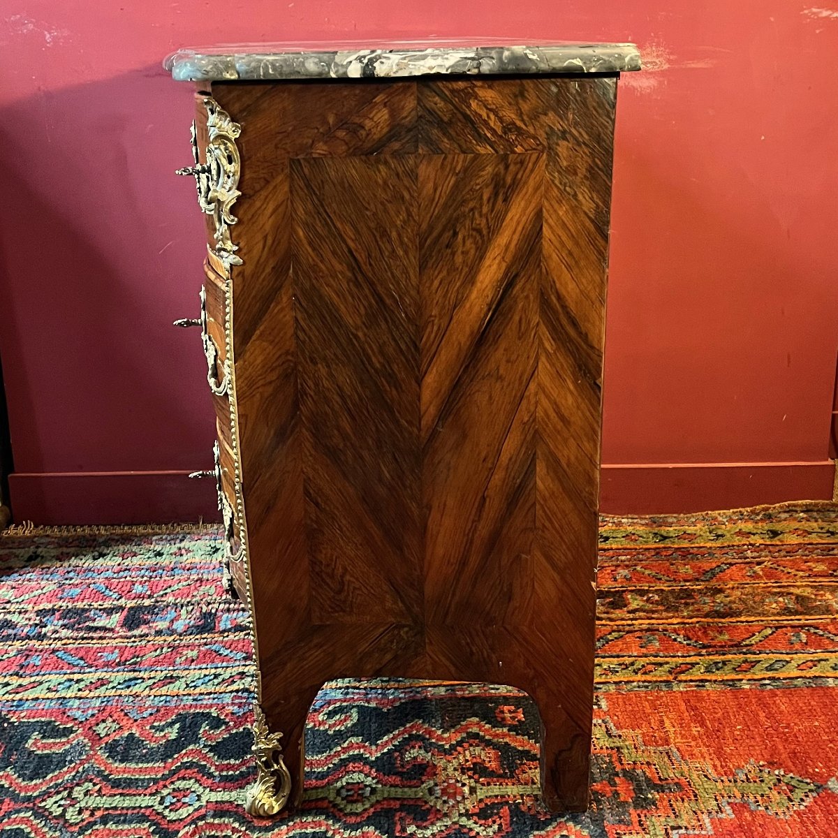 Stamped Ellaume, Small Louis XV Period Chest Of Drawers-photo-4