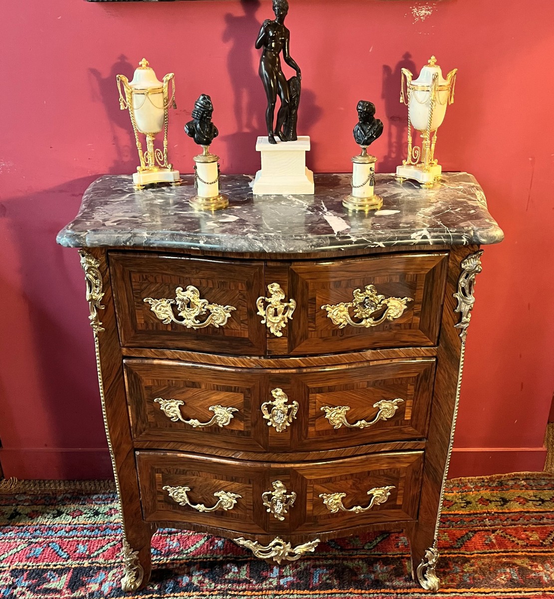 Stamped Ellaume, Small Louis XV Period Chest Of Drawers